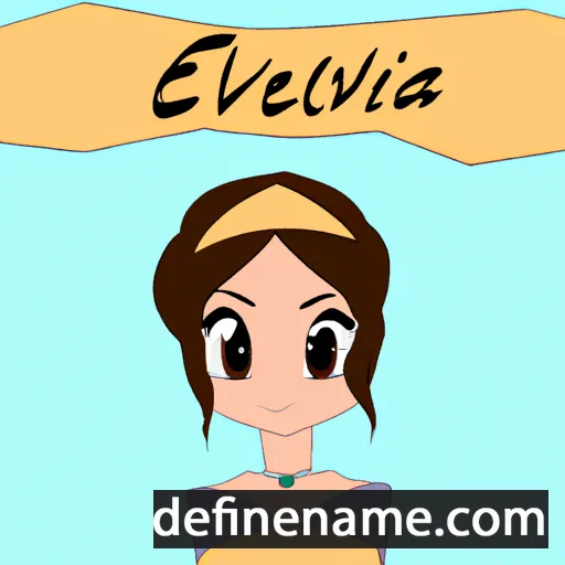 cartoon of the name Evalena