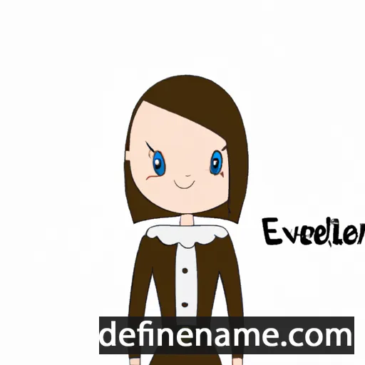 cartoon of the name Evalene