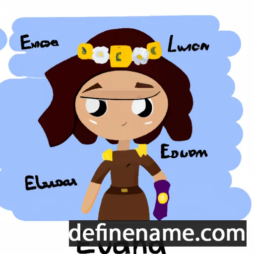 cartoon of the name Evaluna