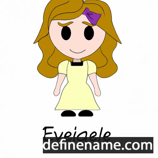 cartoon of the name Evangella