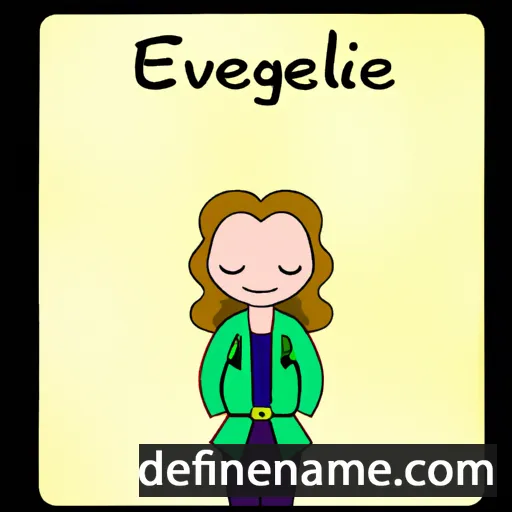 cartoon of the name Evangellene