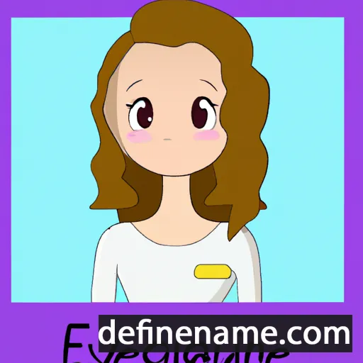 cartoon of the name Evangelyn