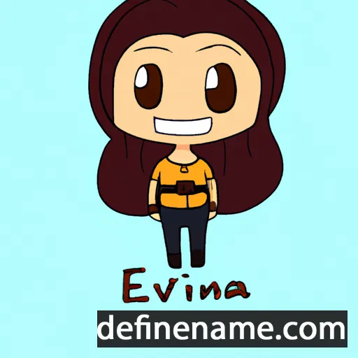 cartoon of the name Evania