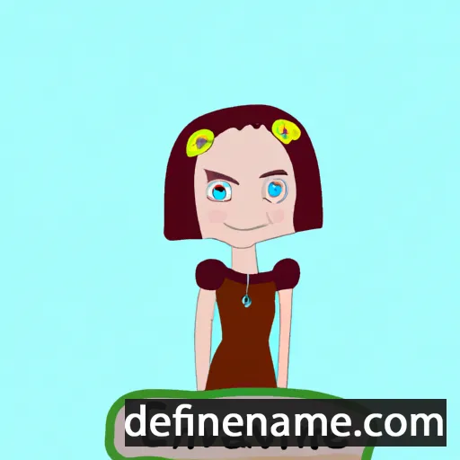 cartoon of the name Evanine