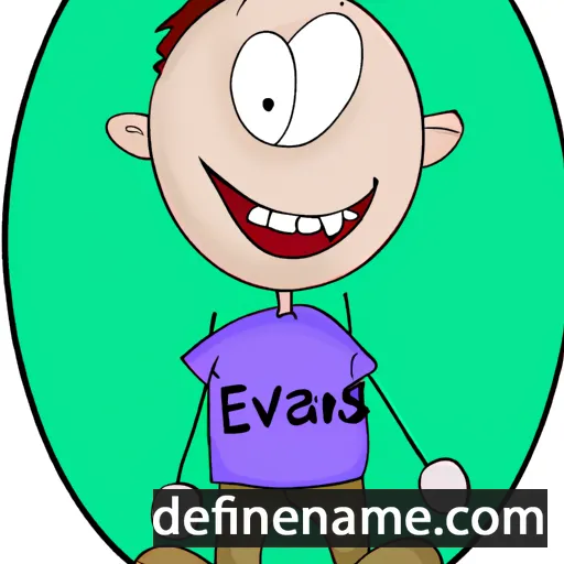 cartoon of the name Evans