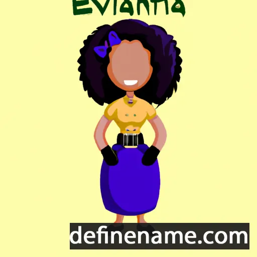 cartoon of the name Evanthia