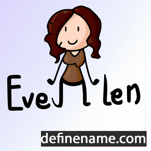 cartoon of the name Evelen