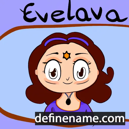 cartoon of the name Evelena