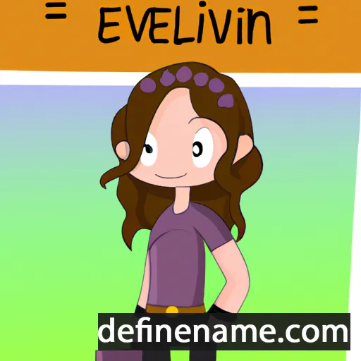 cartoon of the name Evelin