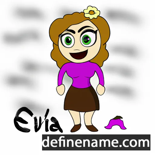 cartoon of the name Evella