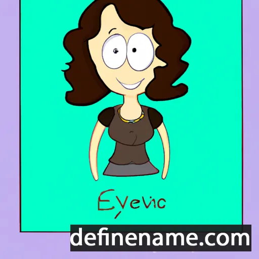 cartoon of the name Evelynne