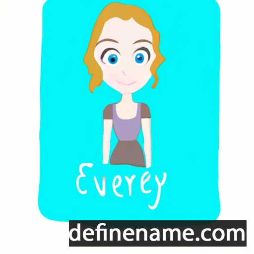 cartoon of the name Everley