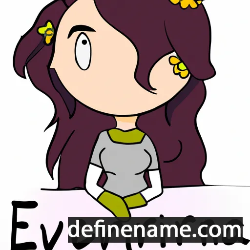 cartoon of the name Everlina