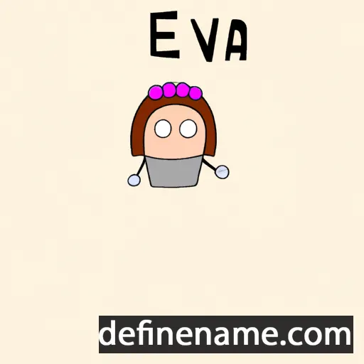 cartoon of the name Evíta