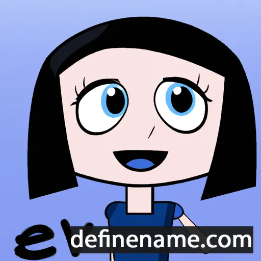 cartoon of the name Evi