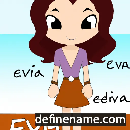 cartoon of the name Evia