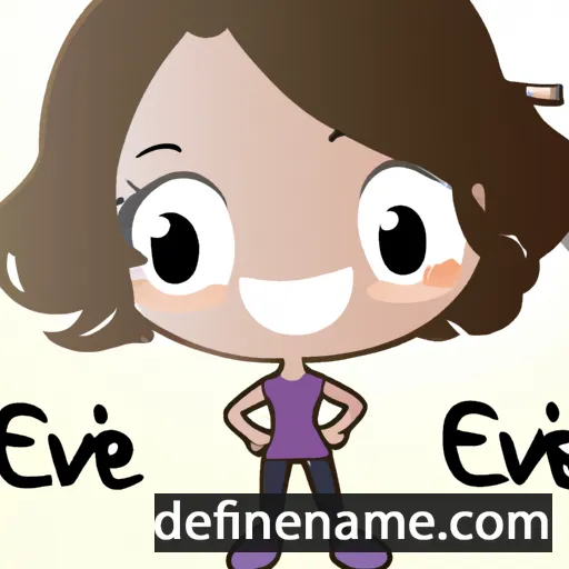 cartoon of the name Eviane