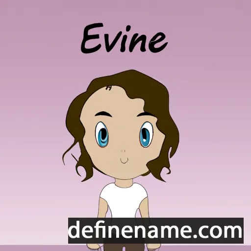 cartoon of the name Evienne