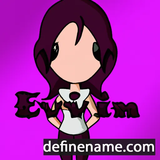 cartoon of the name Evilynn