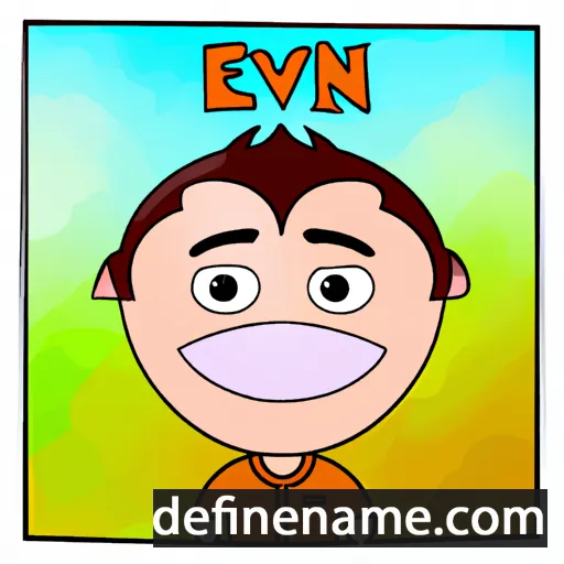 cartoon of the name Evin