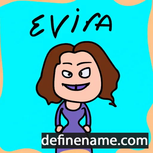 cartoon of the name Evina