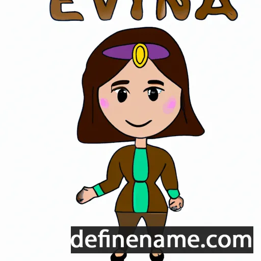 cartoon of the name Evina