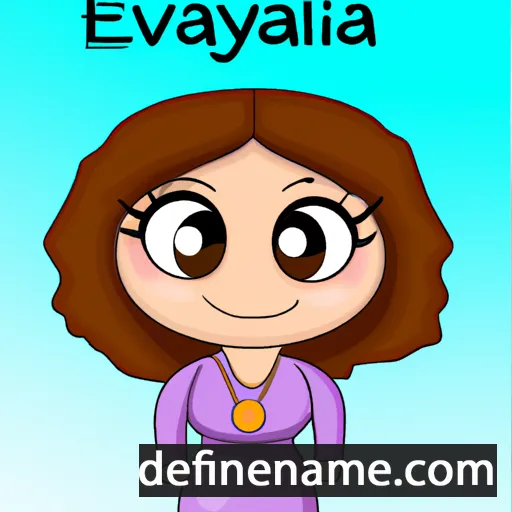 cartoon of the name Evlaliya