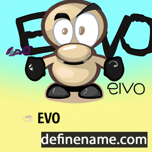 cartoon of the name Evo