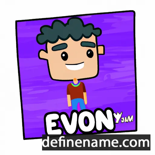 cartoon of the name Evon