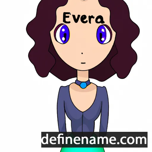 cartoon of the name Evoria