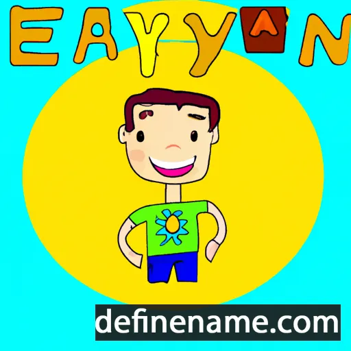 cartoon of the name Evyan