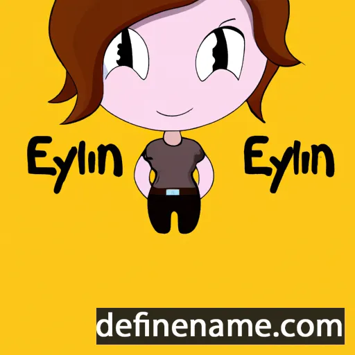 cartoon of the name Evynn