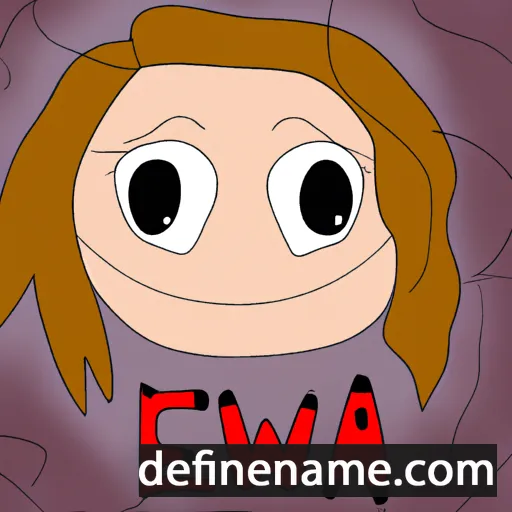 cartoon of the name Ewa