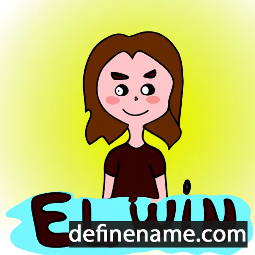 cartoon of the name Ewelin