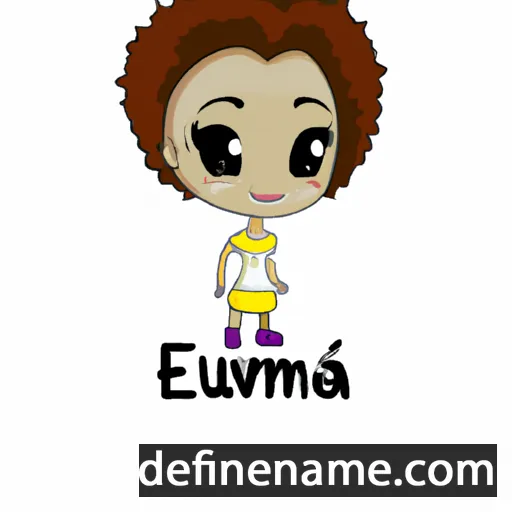 cartoon of the name Ewunia