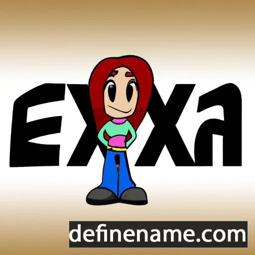 cartoon of the name Exa