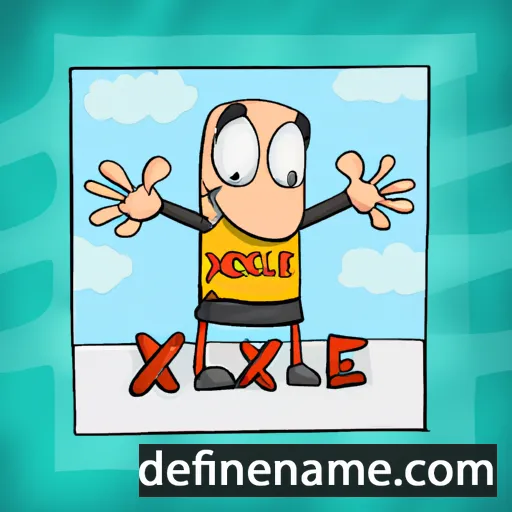 cartoon of the name Exelee