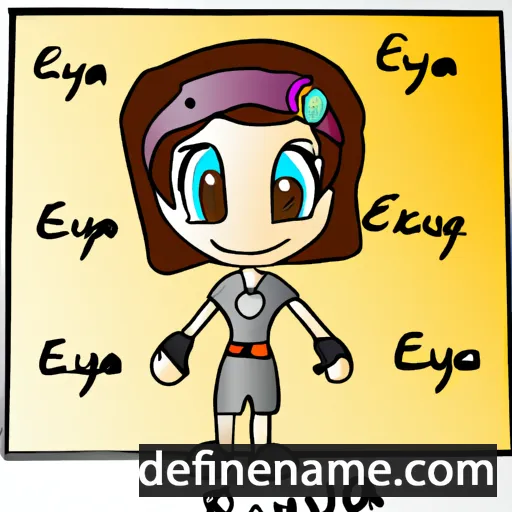 cartoon of the name Eydna