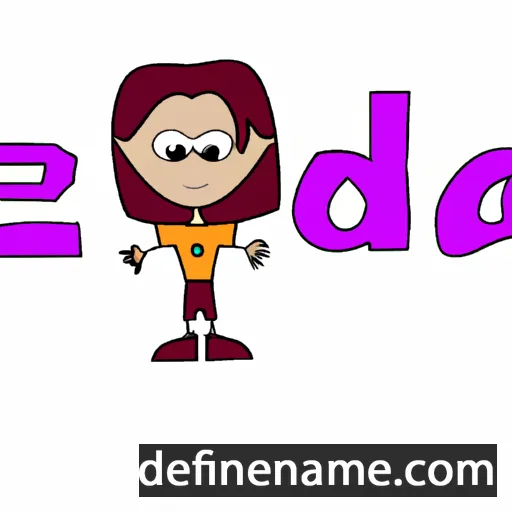 cartoon of the name Ezdah