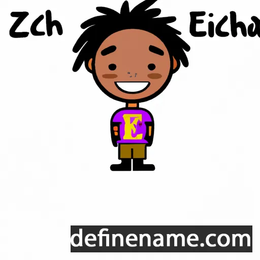 cartoon of the name Eziah