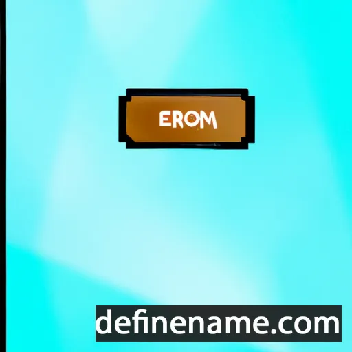 cartoon of the name Ezrom