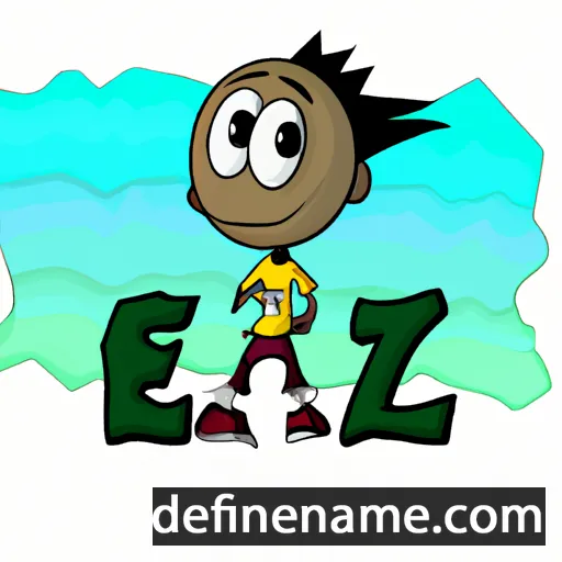 cartoon of the name Ezzie