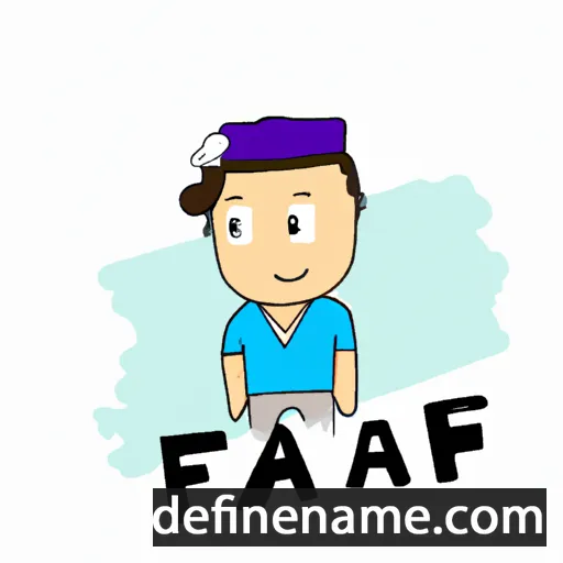 cartoon of the name Fa'iz