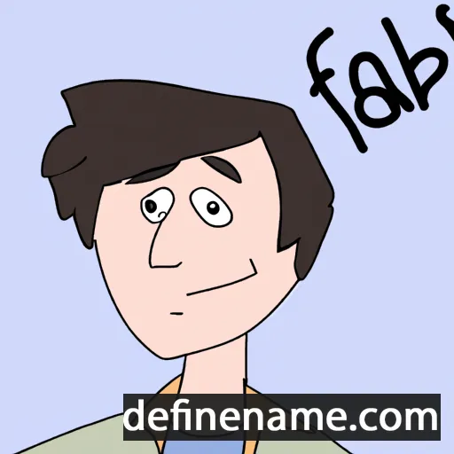 cartoon of the name Fabi