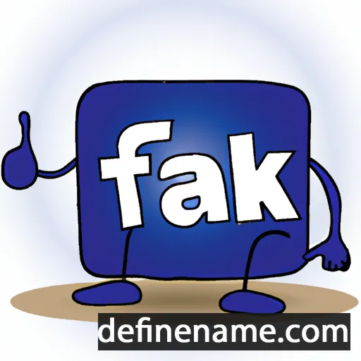 cartoon of the name Facebook