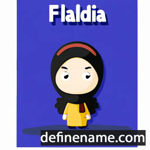 cartoon of the name Fadhila