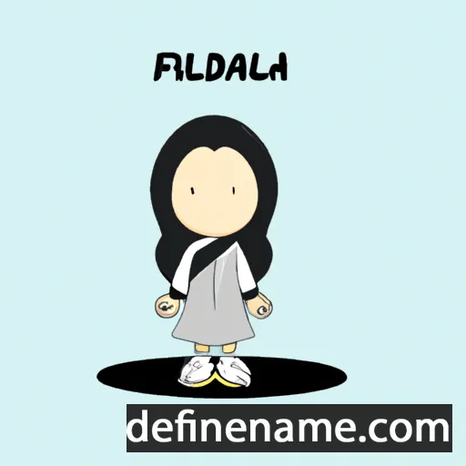 cartoon of the name Fadhilah