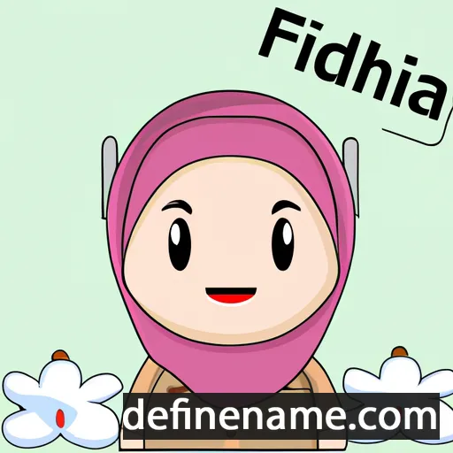 cartoon of the name Fadiah