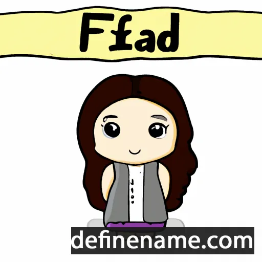 cartoon of the name Fadiyah