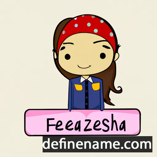 cartoon of the name Faezah